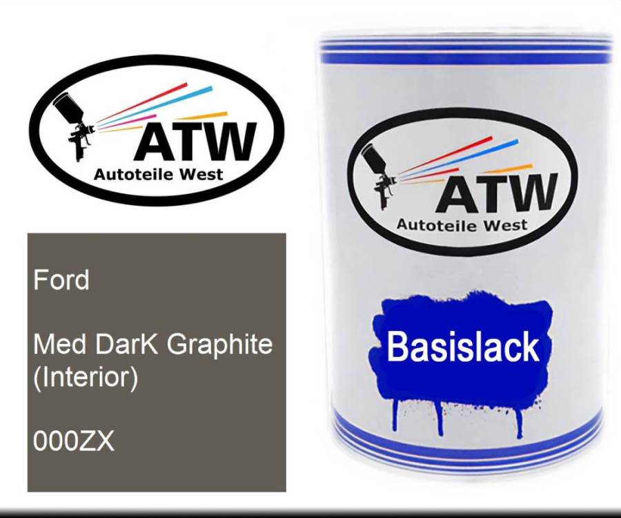 Ford, Med DarK Graphite (Interior), 000ZX: 500ml Lackdose, von ATW Autoteile West.